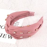 Simple Solid Color Diamond-studded Flannel Headband sku image 1