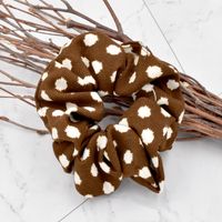 Retro Polka Dot Zebra Pattern Hair Scrunchies sku image 3