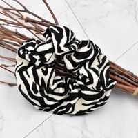 Retro Polka Dot Zebra Pattern Hair Scrunchies sku image 5
