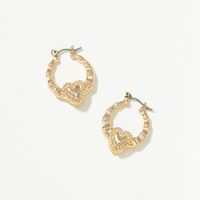 New Love Retro Heart-shaped Earrings main image 3