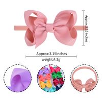 Children's Bow Headband Solid Color Curled Flower Elastic Hairband Wholesale main image 3