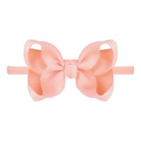 Children's Bow Headband Solid Color Curled Flower Elastic Hairband Wholesale main image 4