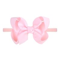 Children's Bow Headband Solid Color Curled Flower Elastic Hairband Wholesale main image 6