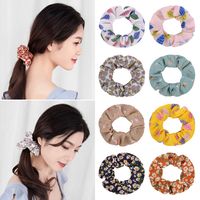 Korean Floral Elastic Hair Scrunchies Set main image 1