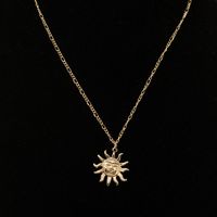 Sun Flower Metal Necklace sku image 1