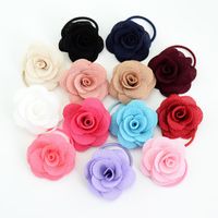 Flower Headband Release Art Rubber Band Children's Headwear Rose Hair Tie sku image 1