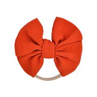 Children's Nylon Headband 4.8 Inches Corn Kernels Solid Color Bow Hair Ring Headwear sku image 18