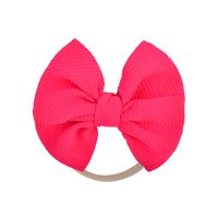 Children's Nylon Headband 4.8 Inches Corn Kernels Solid Color Bow Hair Ring Headwear sku image 9