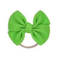 Children's Nylon Headband 4.8 Inches Corn Kernels Solid Color Bow Hair Ring Headwear sku image 12