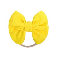 Children's Nylon Headband 4.8 Inches Corn Kernels Solid Color Bow Hair Ring Headwear sku image 19