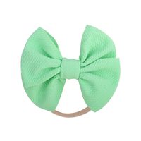 Children's Nylon Headband 4.8 Inches Corn Kernels Solid Color Bow Hair Ring Headwear sku image 21