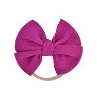 Children's Nylon Headband 4.8 Inches Corn Kernels Solid Color Bow Hair Ring Headwear sku image 17