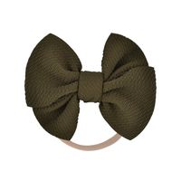 Children's Nylon Headband 4.8 Inches Corn Kernels Solid Color Bow Hair Ring Headwear sku image 4