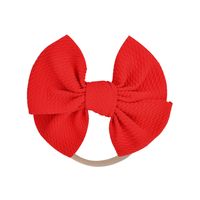 Children's Nylon Headband 4.8 Inches Corn Kernels Solid Color Bow Hair Ring Headwear sku image 8