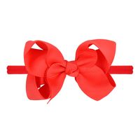 Children's Bow Headband Solid Color Curled Flower Elastic Hairband Wholesale sku image 8