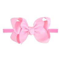 Children's Bow Headband Solid Color Curled Flower Elastic Hairband Wholesale sku image 7