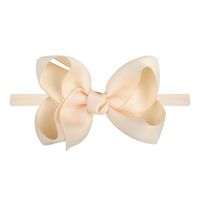 Children's Bow Headband Solid Color Curled Flower Elastic Hairband Wholesale sku image 5
