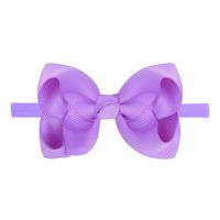 Children's Bow Headband Solid Color Curled Flower Elastic Hairband Wholesale sku image 4