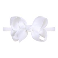 Children's Bow Headband Solid Color Curled Flower Elastic Hairband Wholesale sku image 14
