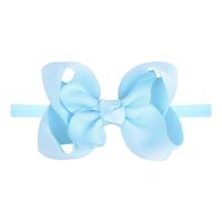 Children's Bow Headband Solid Color Curled Flower Elastic Hairband Wholesale sku image 13