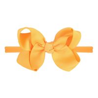 Children's Bow Headband Solid Color Curled Flower Elastic Hairband Wholesale sku image 6
