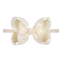 Children's Bow Headband Solid Color Curled Flower Elastic Hairband Wholesale sku image 16