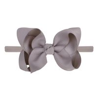 Children's Bow Headband Solid Color Curled Flower Elastic Hairband Wholesale sku image 17