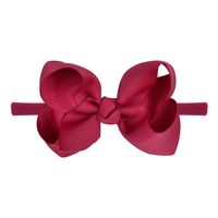 Children's Bow Headband Solid Color Curled Flower Elastic Hairband Wholesale sku image 22