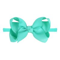 Children's Bow Headband Solid Color Curled Flower Elastic Hairband Wholesale sku image 23