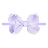 Children's Bow Headband Solid Color Curled Flower Elastic Hairband Wholesale sku image 19