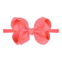 Children's Bow Headband Solid Color Curled Flower Elastic Hairband Wholesale sku image 20