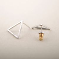 Simple Geometric Hollow Triangle Earrings sku image 2