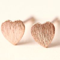 Peach Heart Love Earrings sku image 3