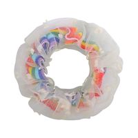 Korean Rainbow Double Hair Scrunchies Set sku image 3