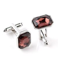 Suit Shirt Cufflinks Glass Drill Cufflink sku image 3