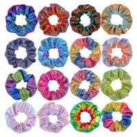New 16-color Laser Fabric Hair Scrunchies sku image 1