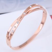 Korean Titanium Steel Cross Diamond Bracelet main image 1