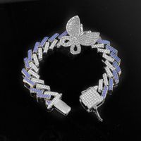 Hip Hop Micro Diamant Schmetterling Magnet Armband main image 6
