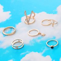 New Fashion Trendy Diamond V-shaped Ring Set main image 6