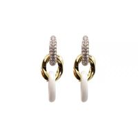 Boucles D&#39;oreilles Diamant En Forme De U main image 6