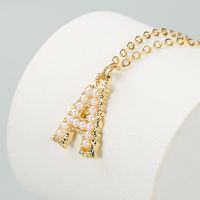 Korean Letters Gold Geometric Double-layer Necklace main image 3