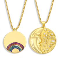 Fashion Diamond Round Rainbow Necklace main image 2