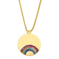 Fashion Diamond Round Rainbow Necklace main image 4