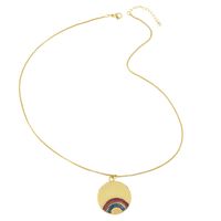 Fashion Diamond Round Rainbow Necklace main image 5