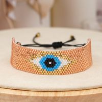 Bracelet Rivets Mode Yeux Perles Marron main image 4