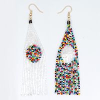 Bohemian Rice Beads Woven Tassel Earrings main image 6