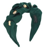 Baroque Fashion Gems Solid Color Headband main image 6