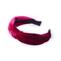 Pure Color Fabric Gold Velvet Hair Band main image 6
