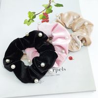 Pearl Velvet Fashion Hair Scrunchies main image 3