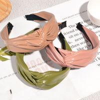 Wide-brimmed Leather Headband main image 3